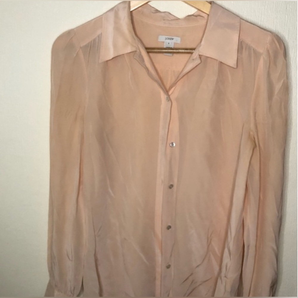 J. Crew Silk Button Down Blouse - image 1